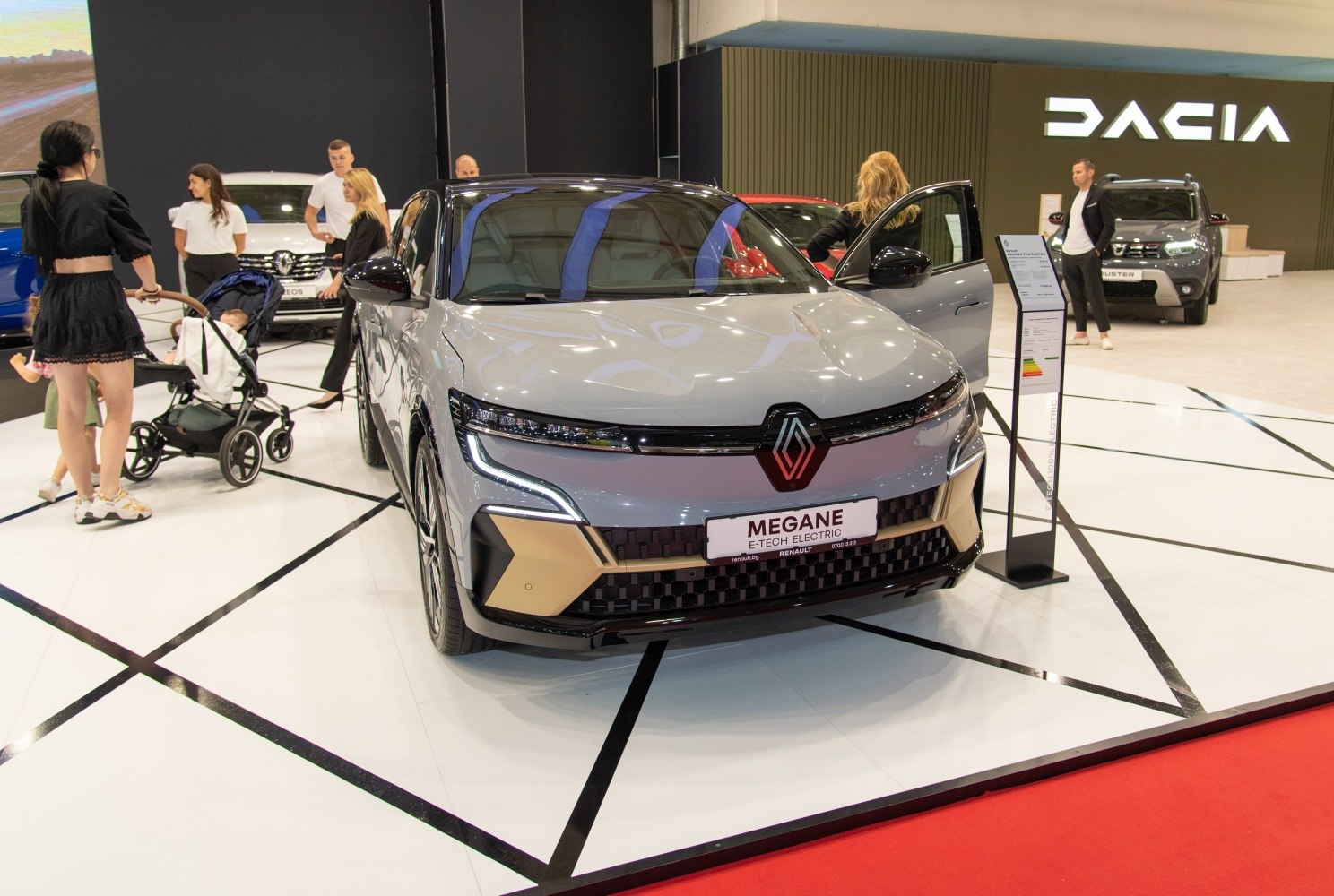 Front view with LED headlights and modern bumper design