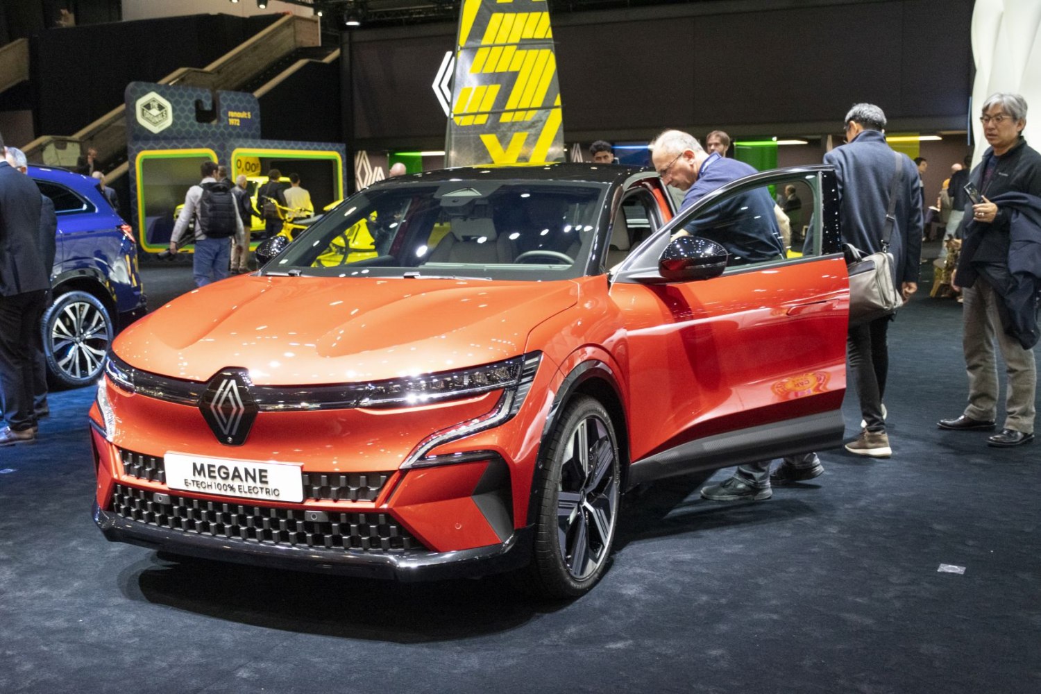 Front view with LED headlights and open driver door
