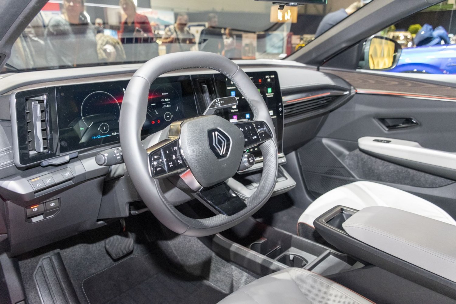 Modern digital dashboard and multifunction steering wheel