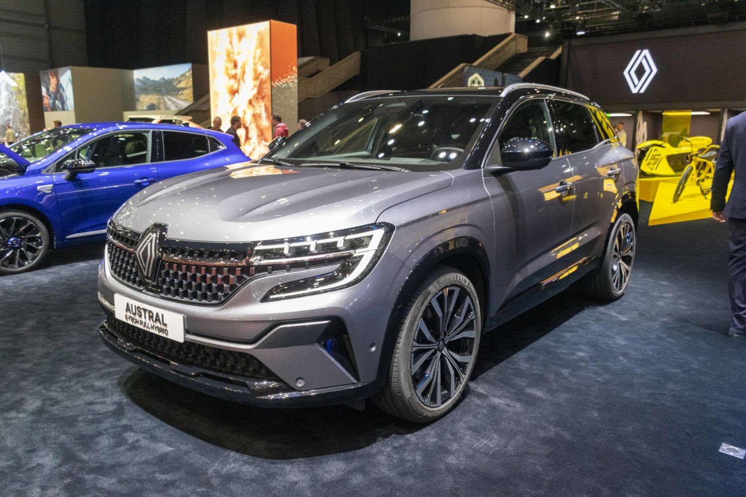 Modern front grille with LED headlights
