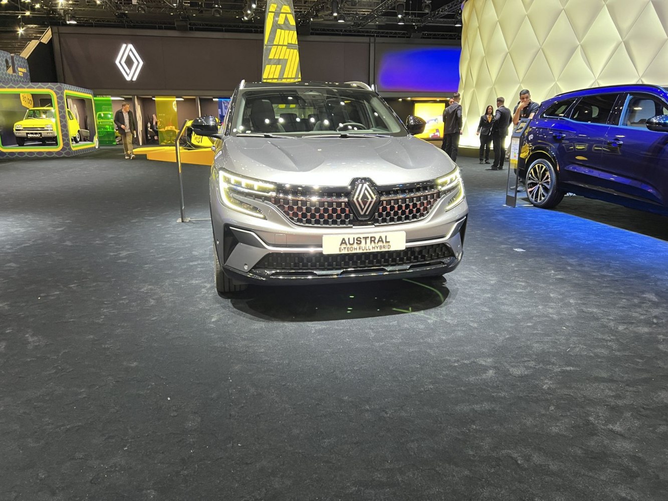 Front view of an SUV with LED headlights and distinctive grille