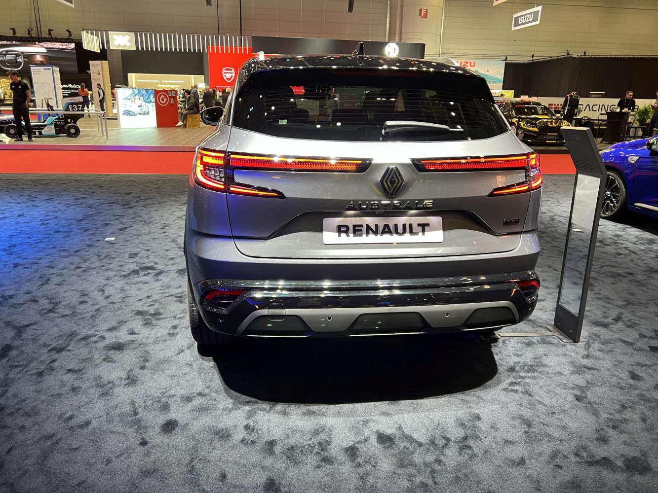 Distinctive rear LED light strip with integrated brake lights on modern SUV.