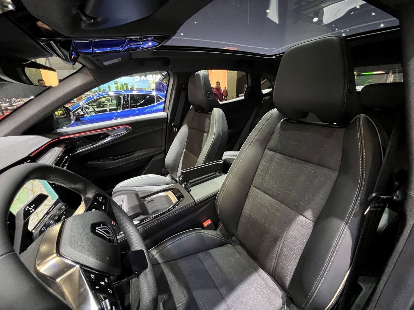 Panoramic sunroof, ergonomic front seats, modern digital dashboard