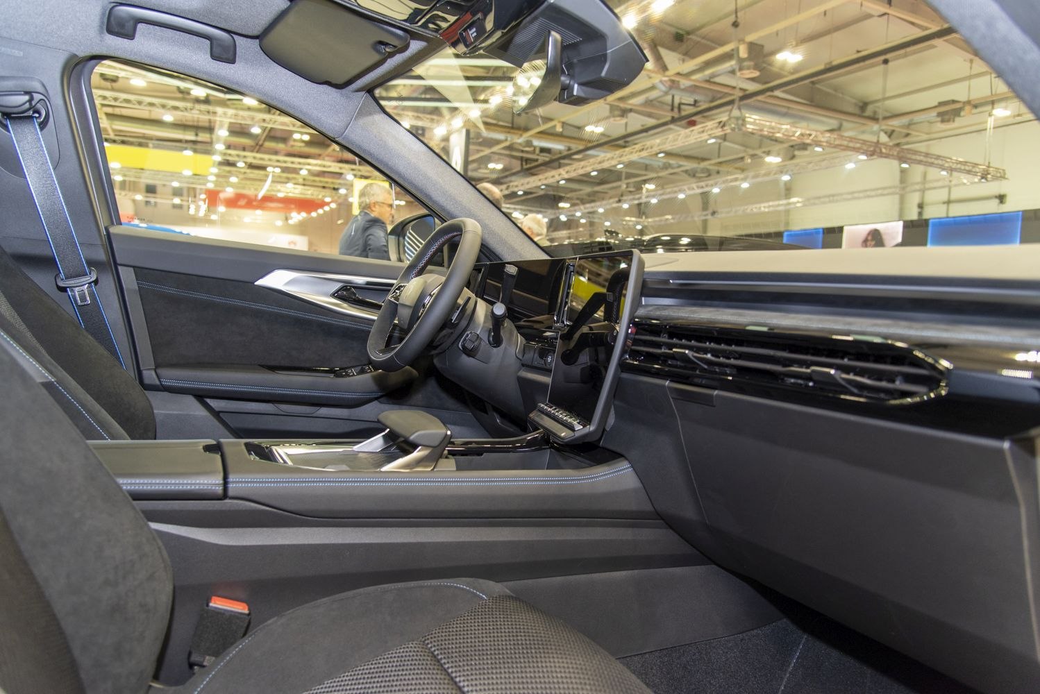 Advanced dashboard with digital screen and modern steering wheel design