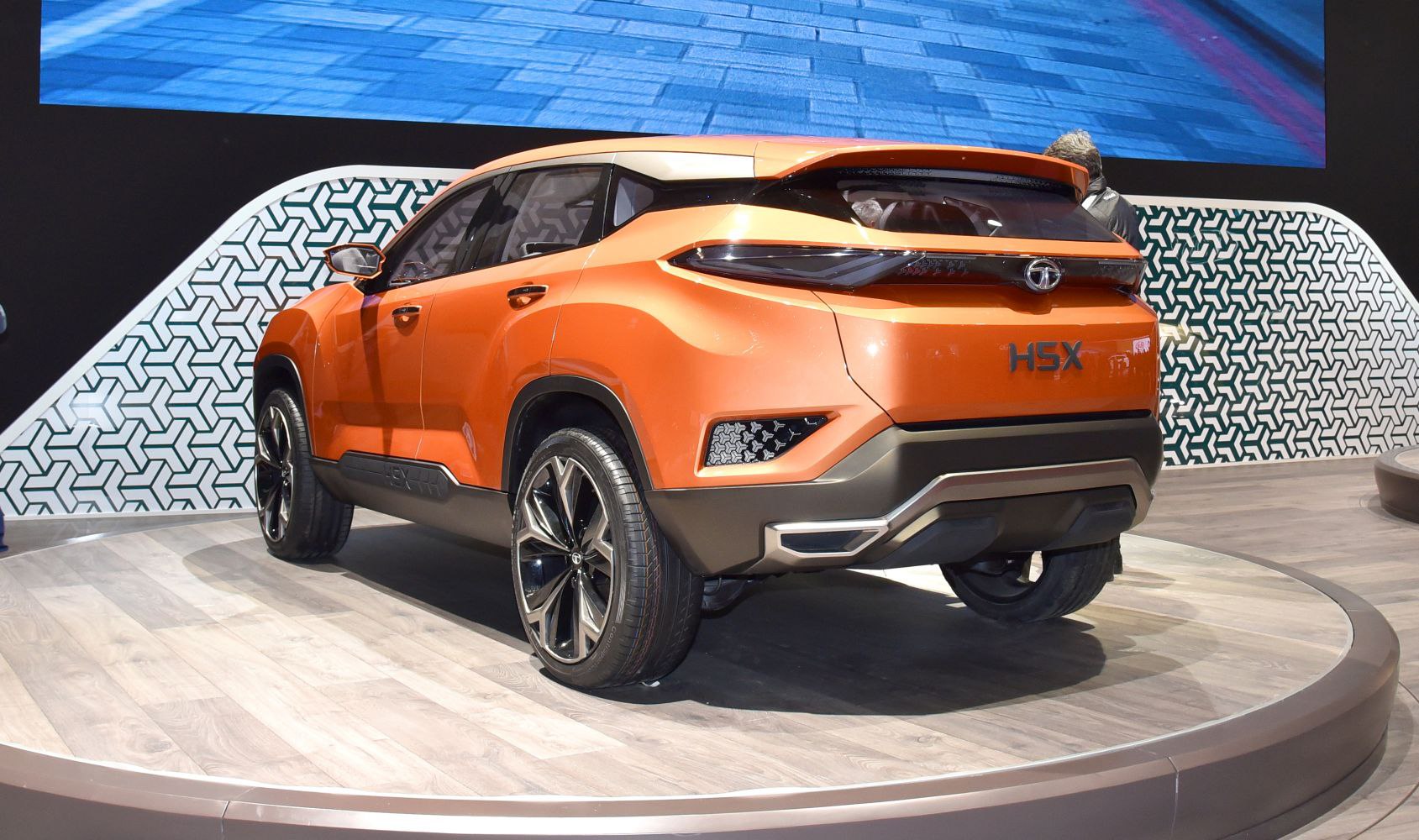 Rear side SUV with modern taillights and rugged bumper design