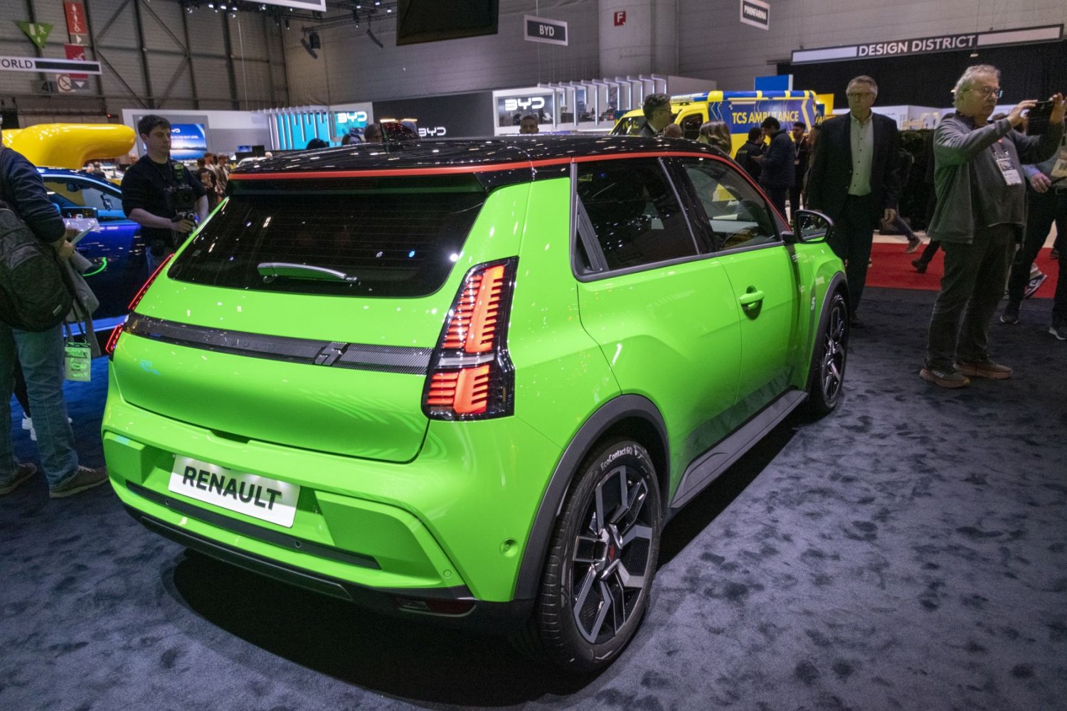 Rear and side view with LED taillights and alloy wheels