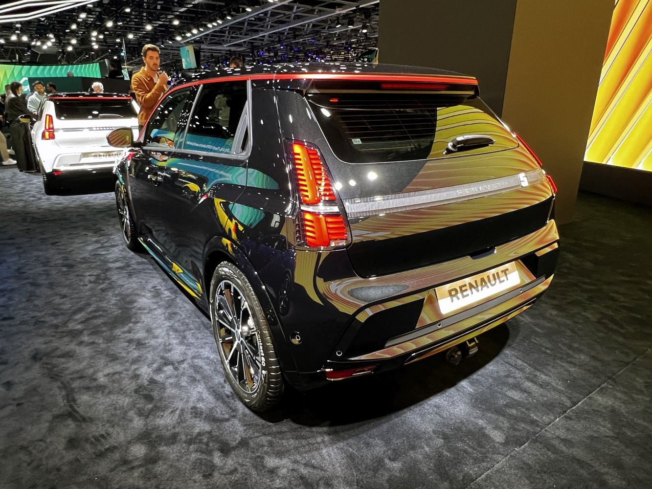 Vertical LED taillights and sleek rear design of a modern hatchback