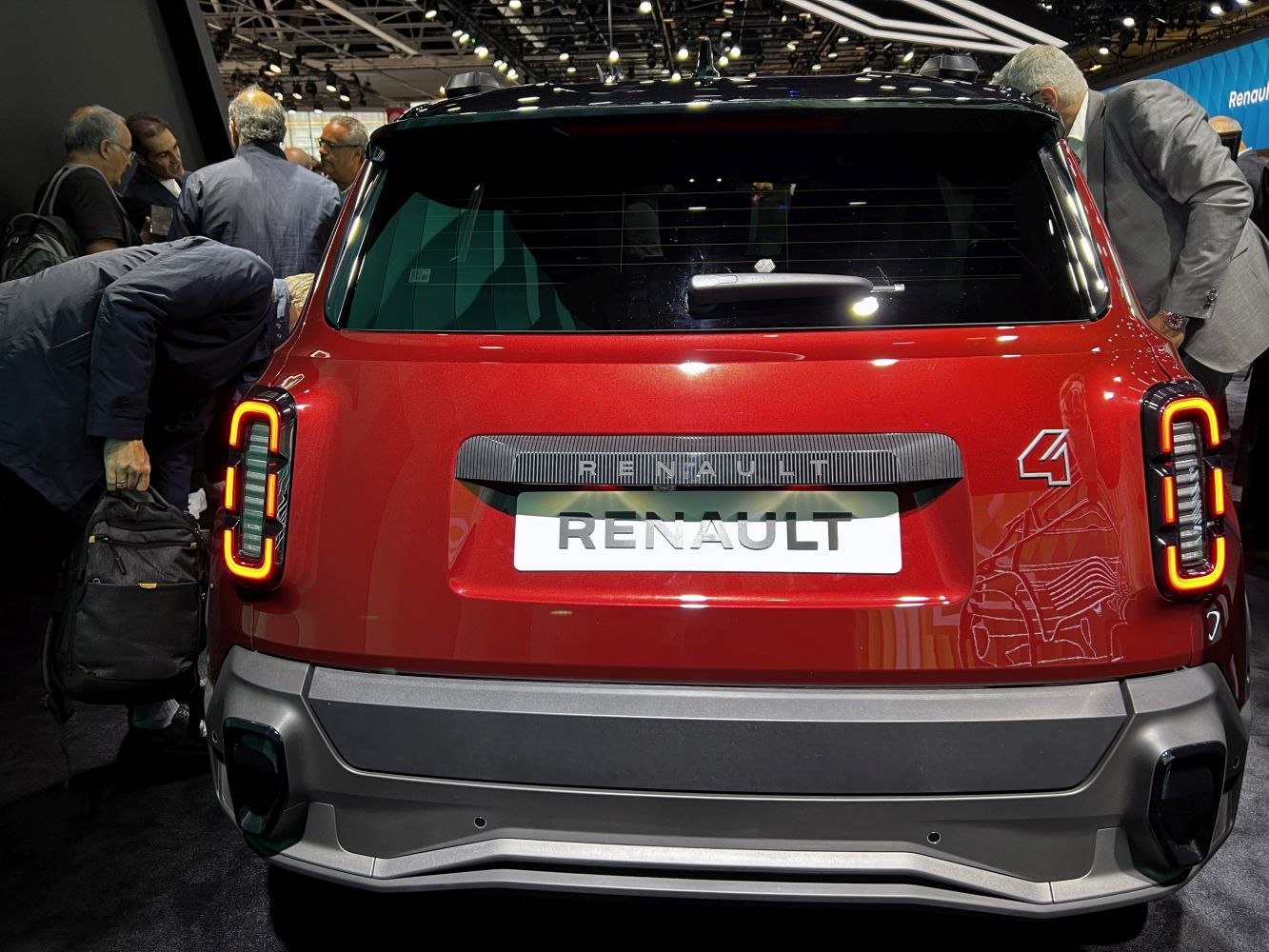 Rear view with distinctive LED taillights and bold rear bumper.