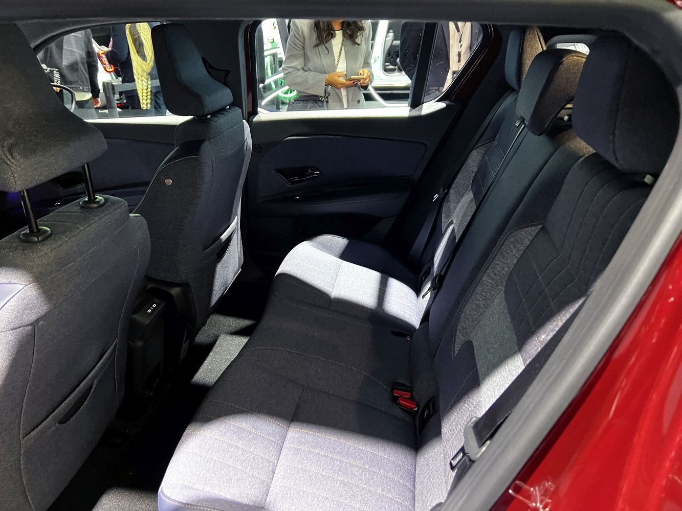 Spacious rear seating with modern upholstery and headrests