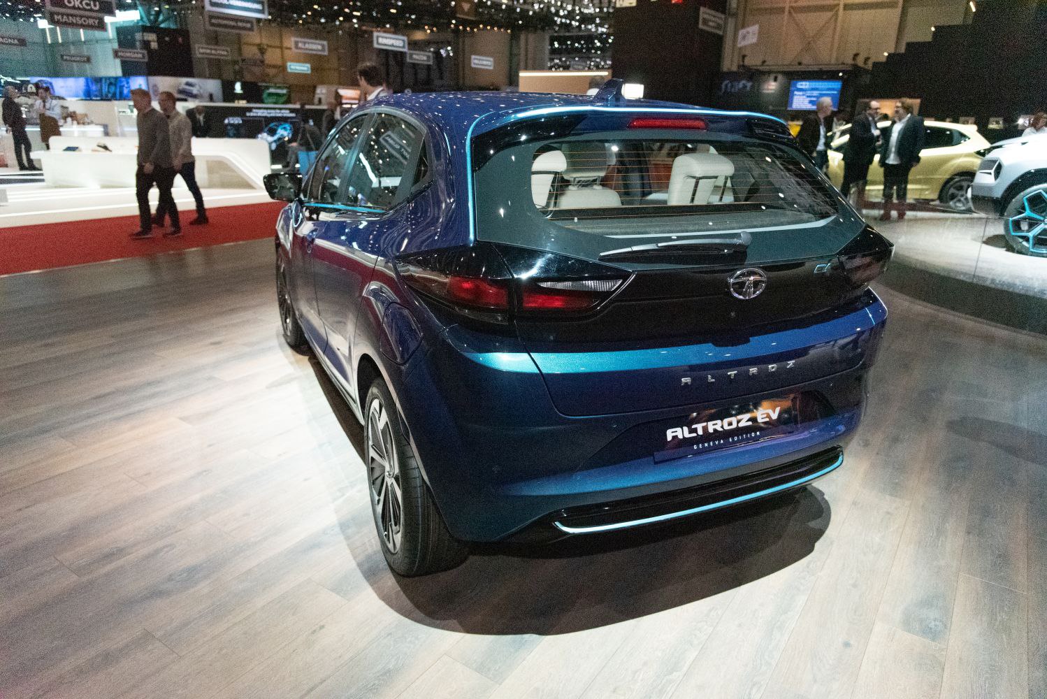 Sleek rear design and taillights of a modern hatchback EV
