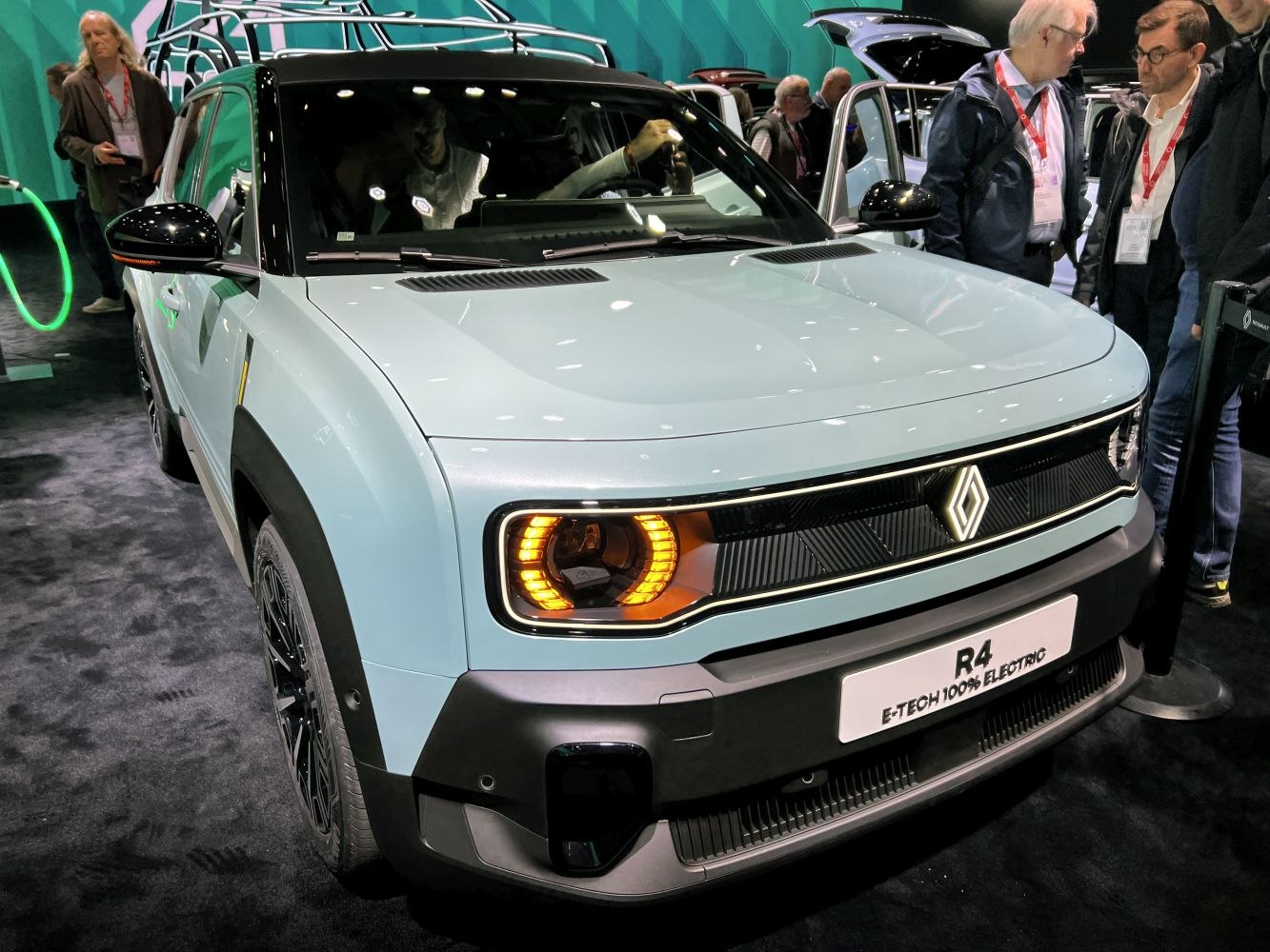 Front view with LED headlights and modern design elements