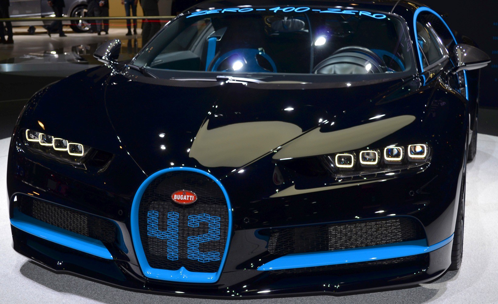 Front fascia with quad LED headlights and signature grille with 4.2 emblem