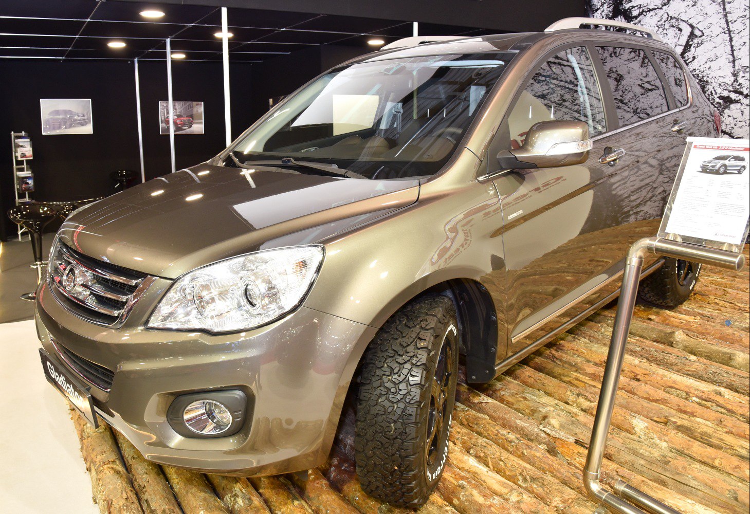 SUV front view with off-road tires