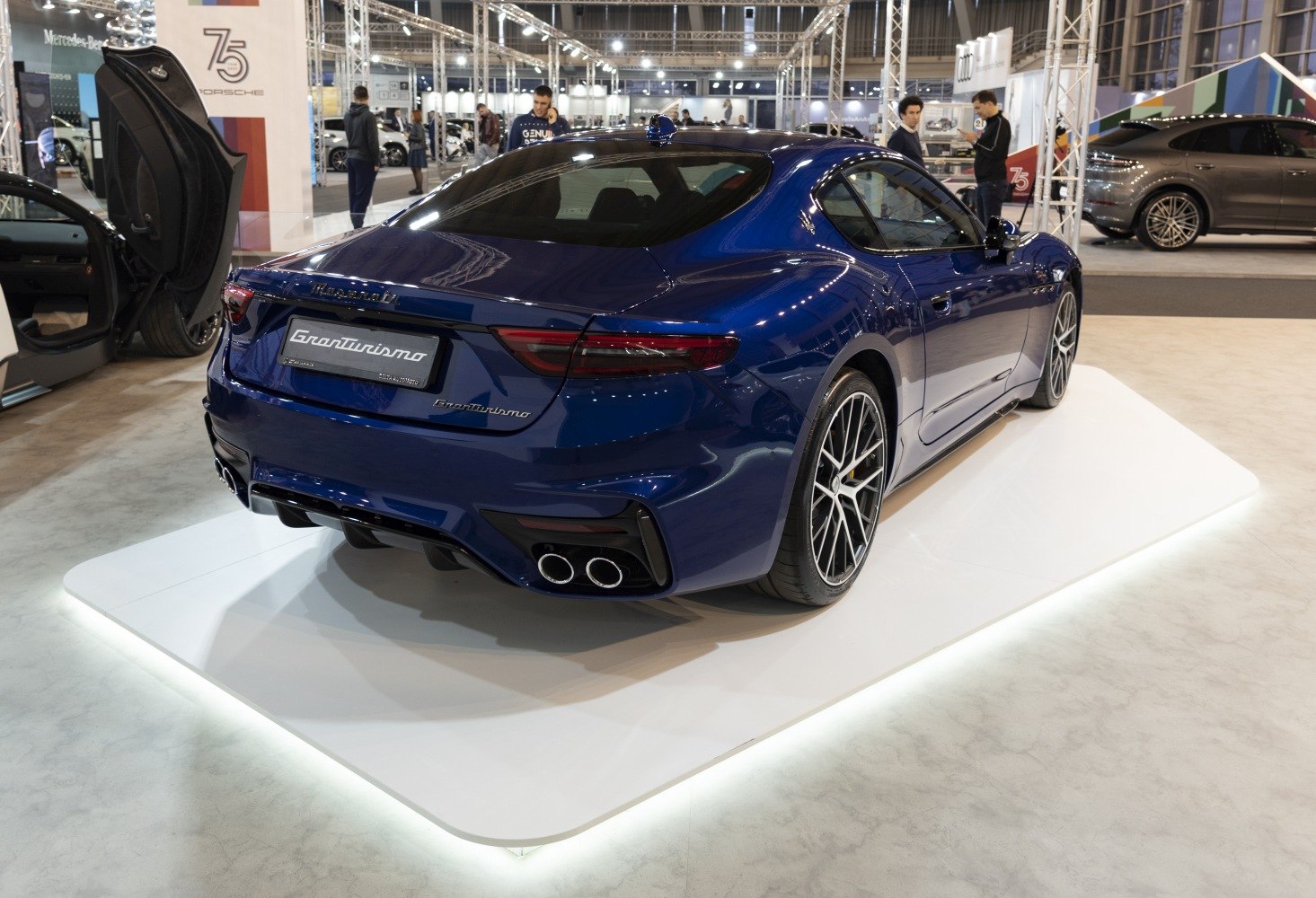 Rear sports coupe with quad exhaust and LED tail lights