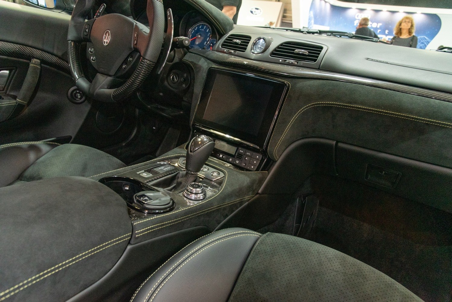 Digital touchscreen, premium leather upholstery, advanced center console controls