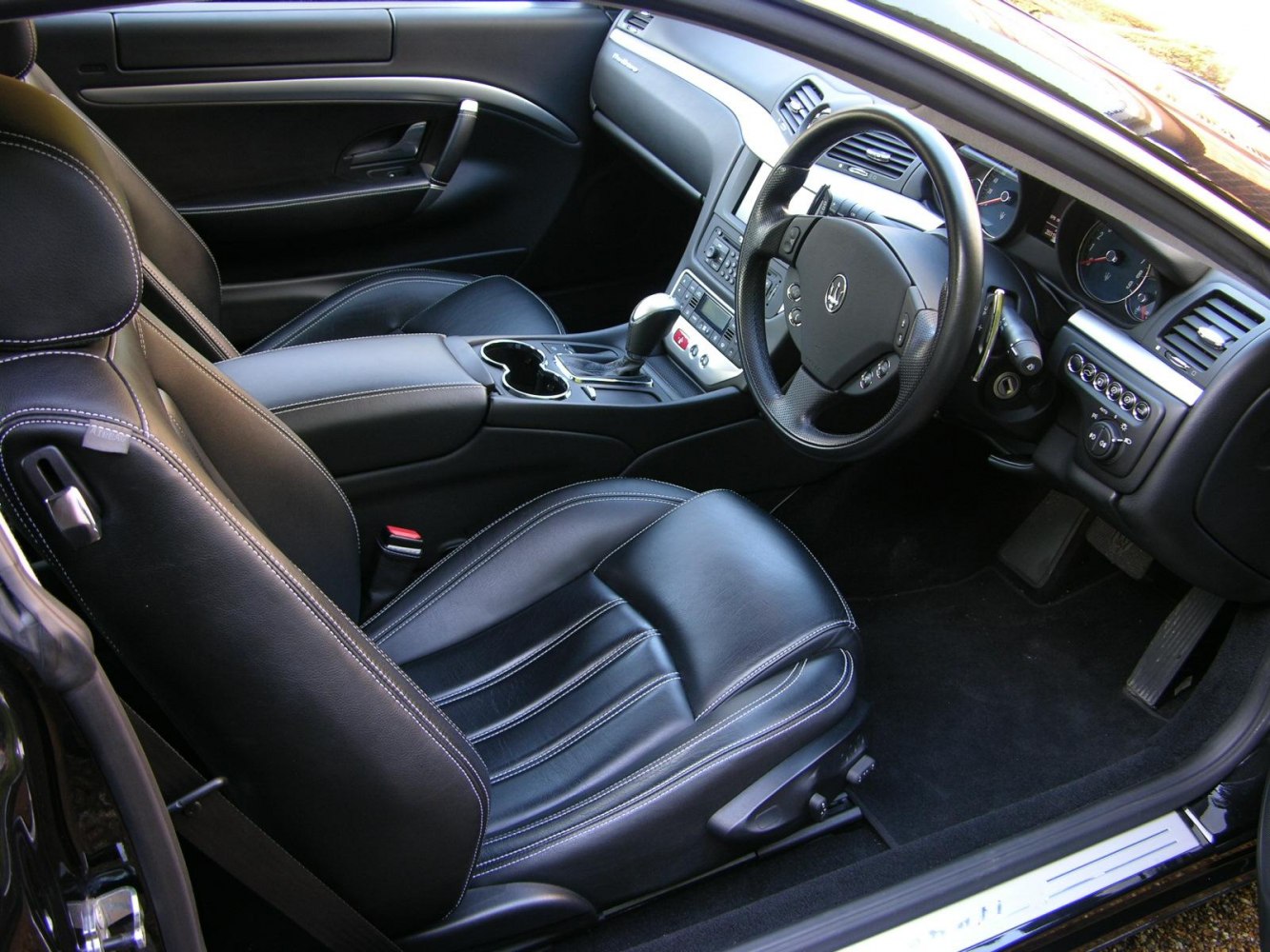 Luxury black leather seats and dashboard interior