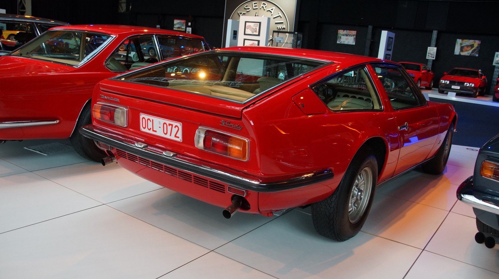 Classic rear design with distinctive tail lights on a vintage luxury coupe