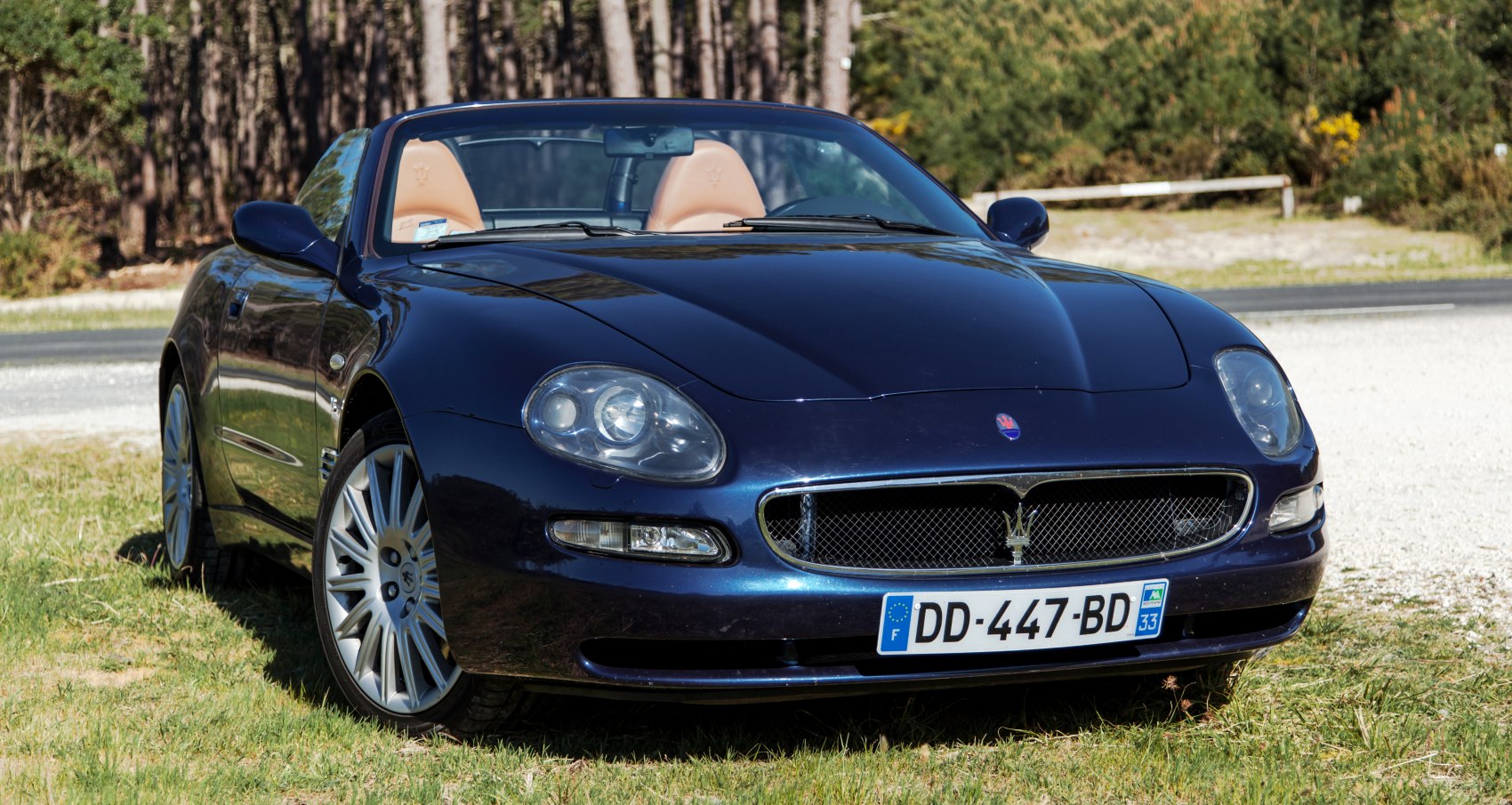 Convertible front fascia with mesh grille and round headlights