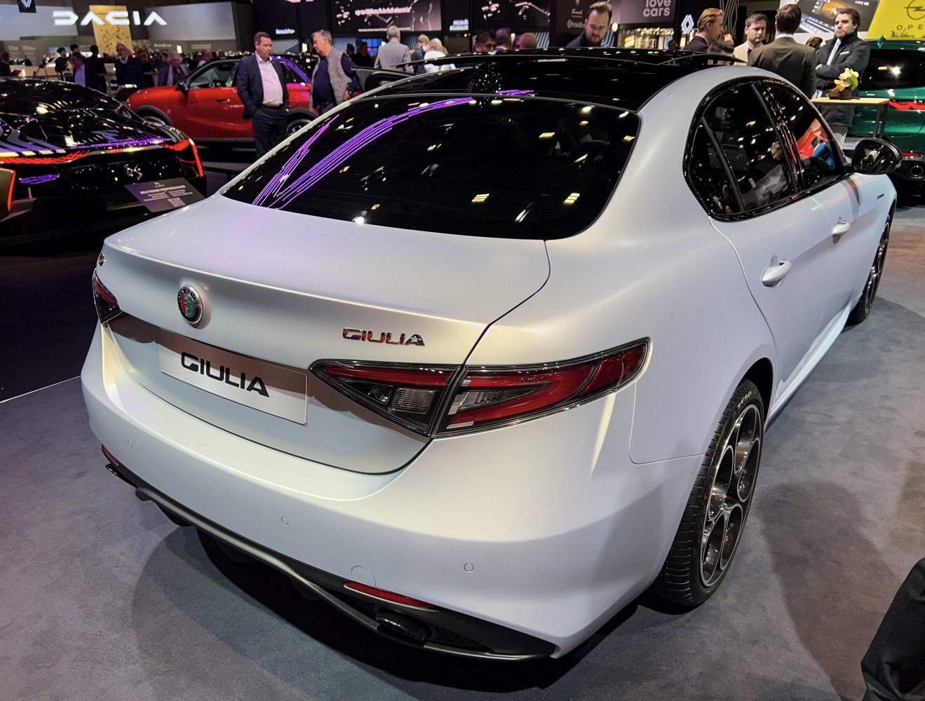 Rear view with modern tail lights and sleek, aerodynamic design