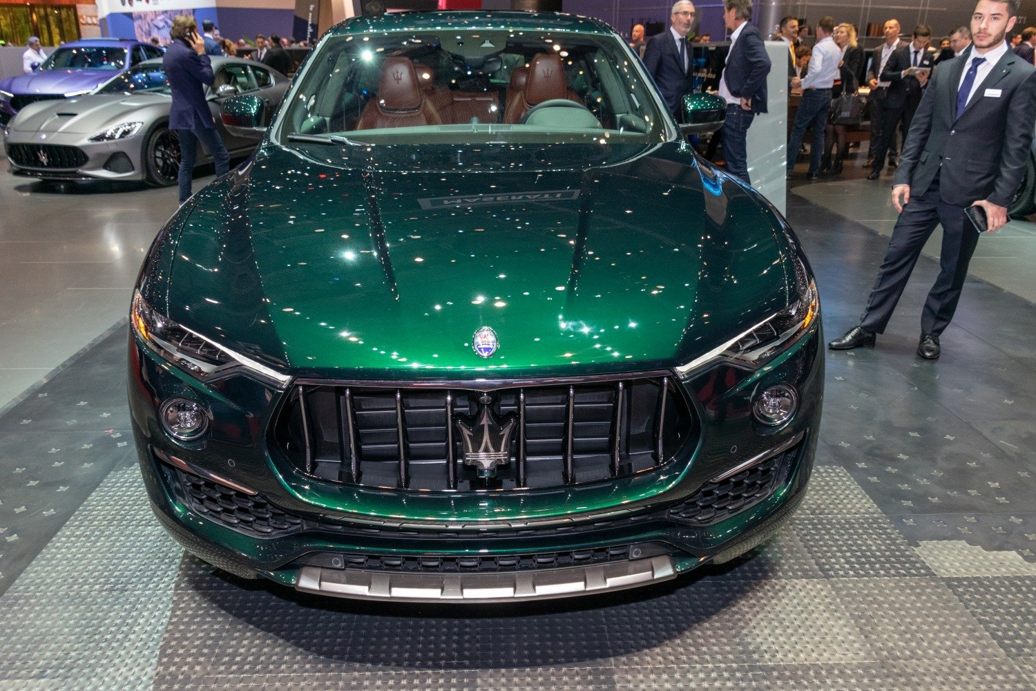 Front view featuring grille and LED headlights