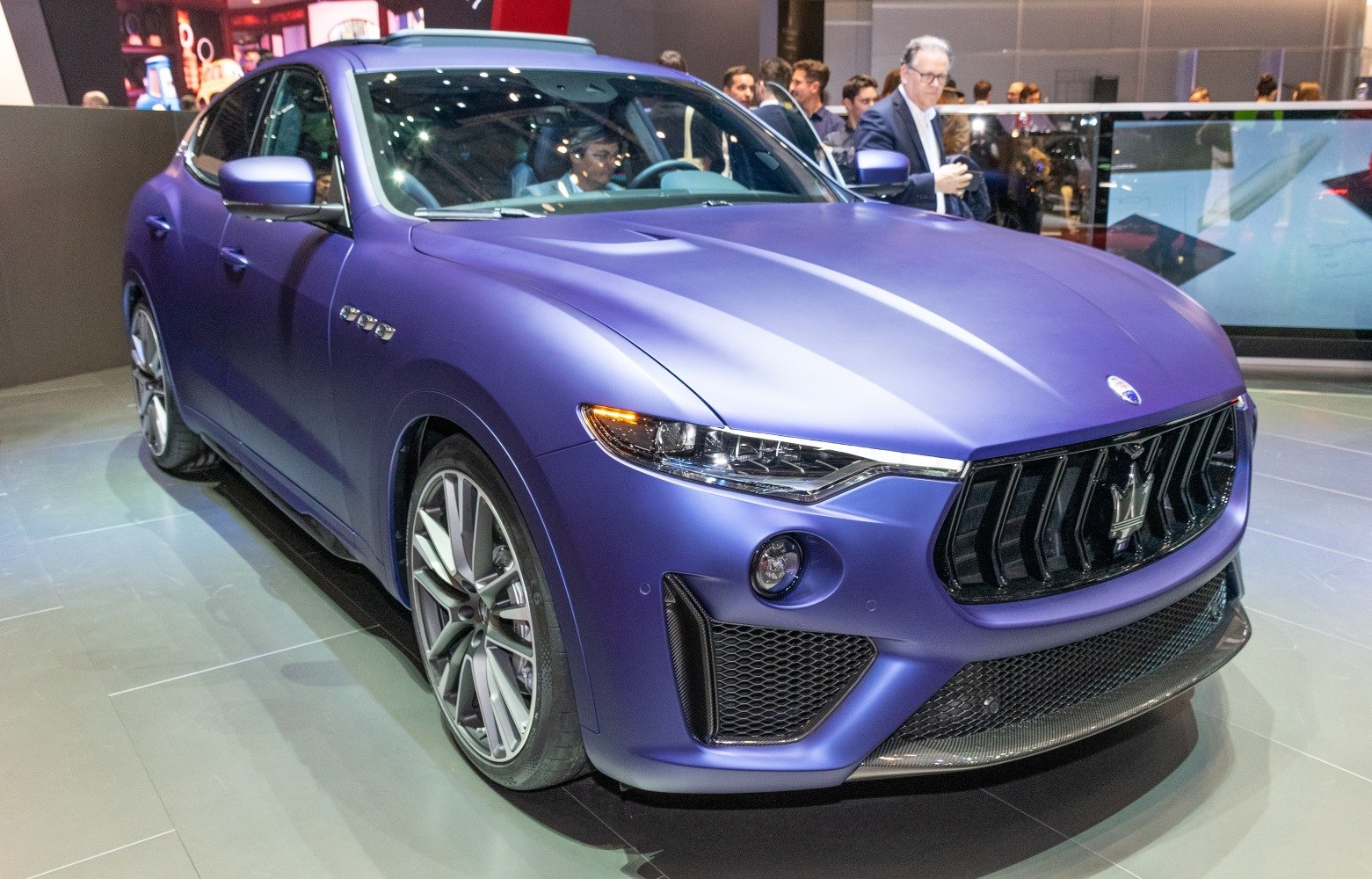 Front view with aggressive grille and sleek headlights