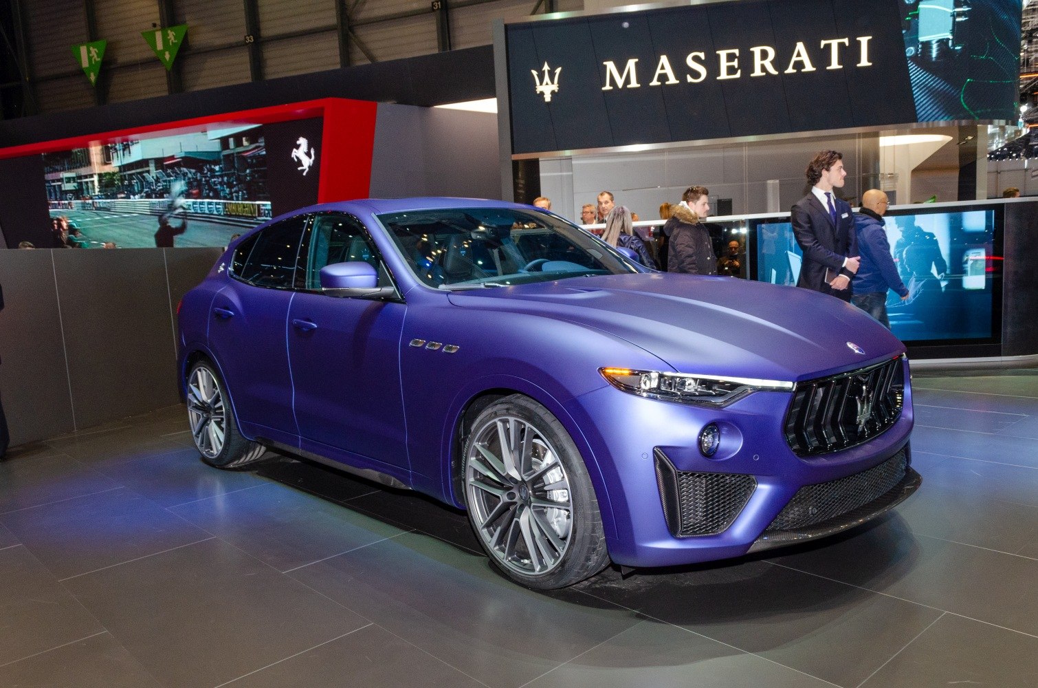 Luxury SUV with sporty grille and sleek headlights