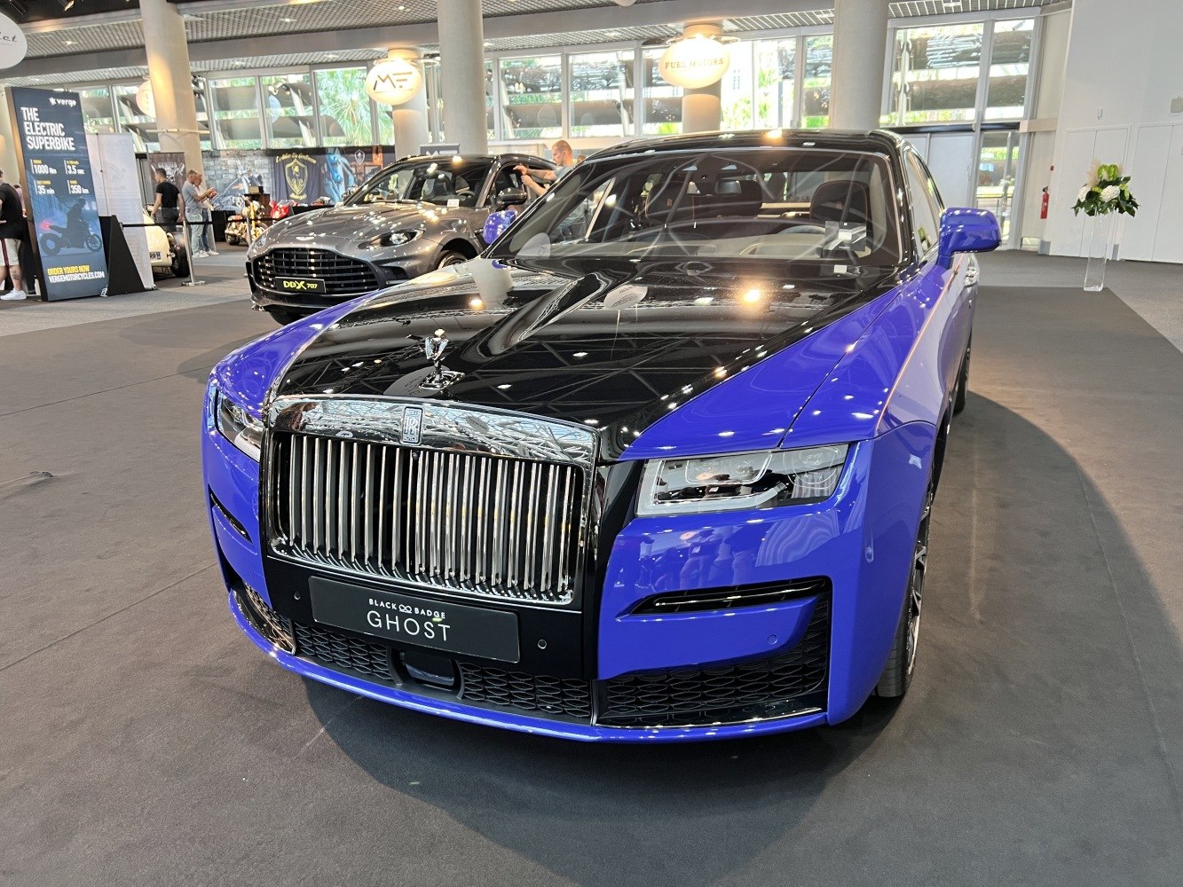 Two-tone front with signature grille and sleek headlights
