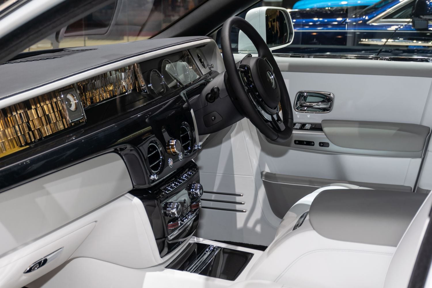 Luxury dashboard and detailed interior trims with elegant finishes