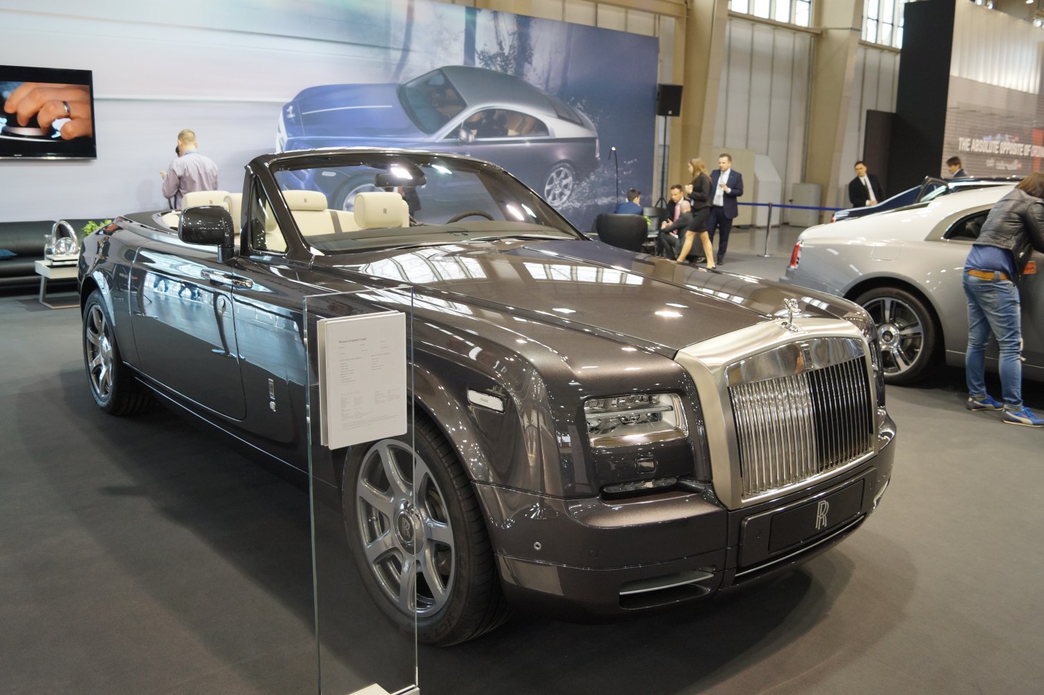 Luxury convertible with iconic Rolls-Royce grille and elegant design