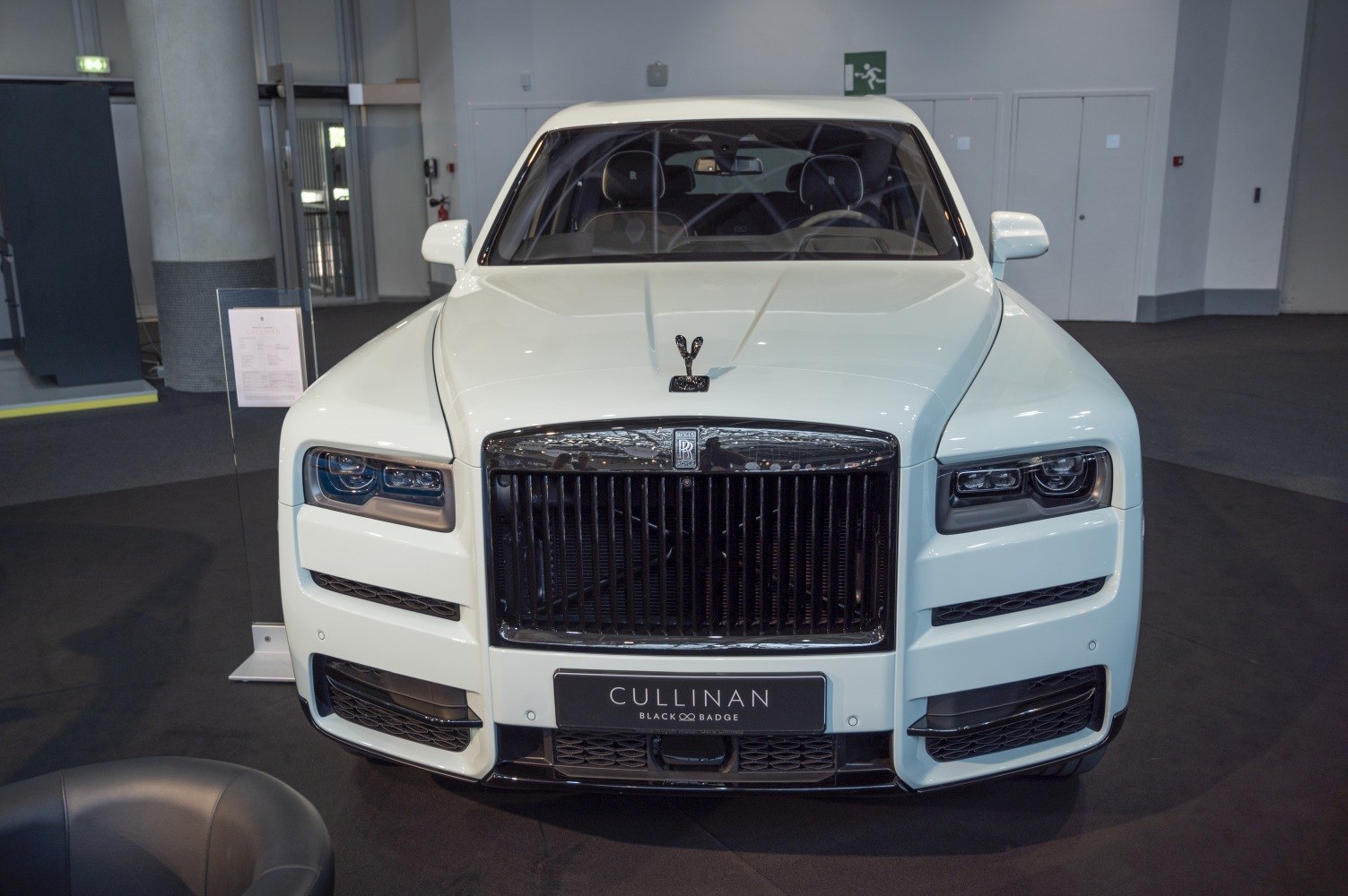 Front view of luxury SUV with iconic grille and headlights