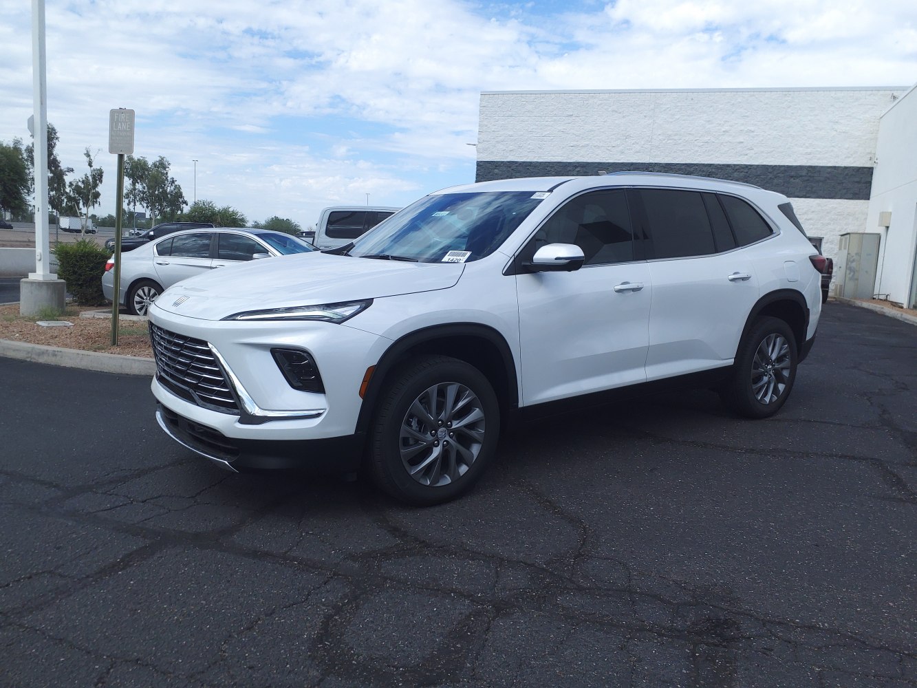 Front and side view of modern SUV with LED headlights and chrome grille