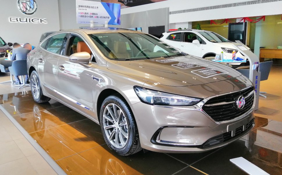 Luxury mid-size sedan with sleek LED headlights and refined exterior.