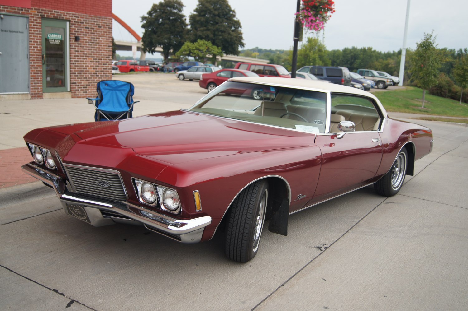 Classic front fascia and sleek side profile of vintage luxury coupe