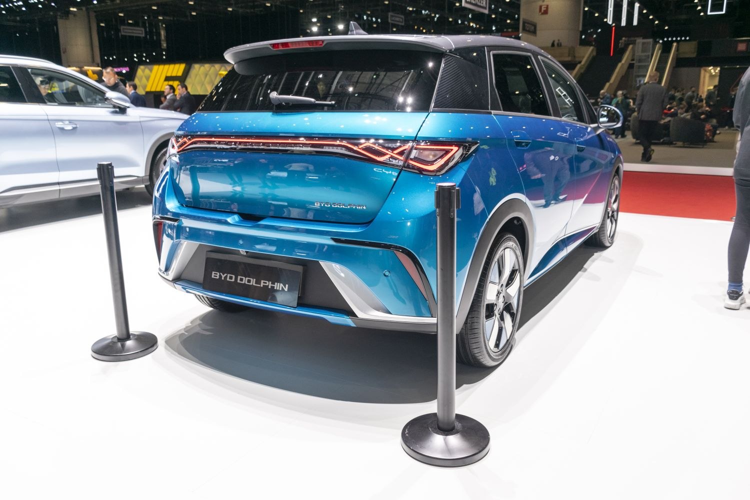 Rear view with LED tail lights and modern hatchback design