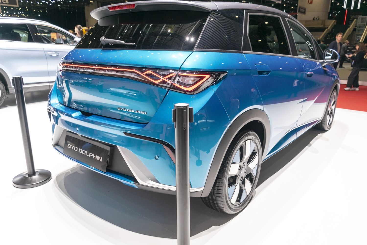 Rear view with LED tail lights and alloy wheels