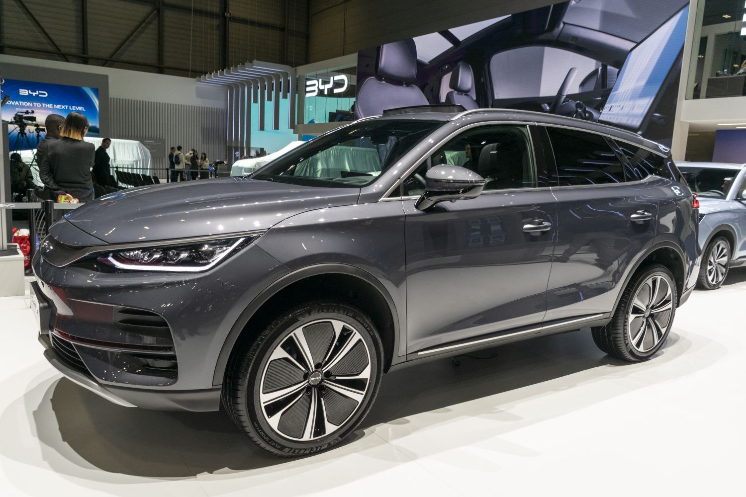 Sharp LED headlights and distinctive alloy wheels on a sleek SUV side profile