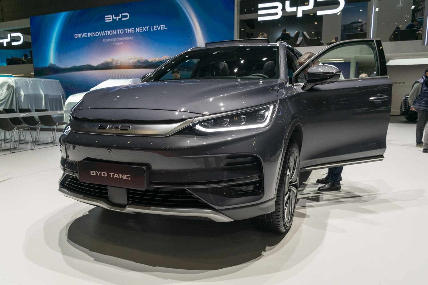 Front view showing sleek grille and LED headlights