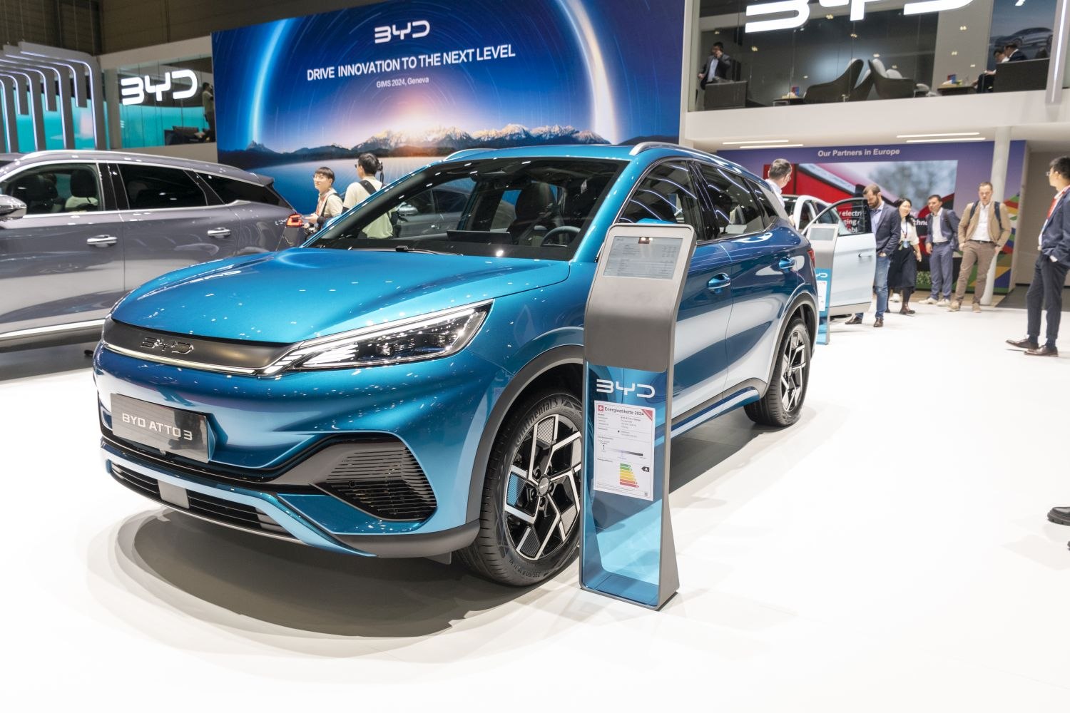 Front view with LED headlights and modern alloy wheels.