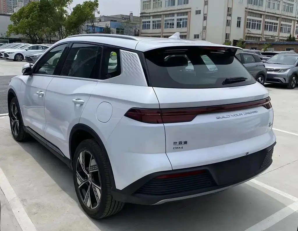 Rear view of sleek, modern SUV with continuous taillight and refined design lines