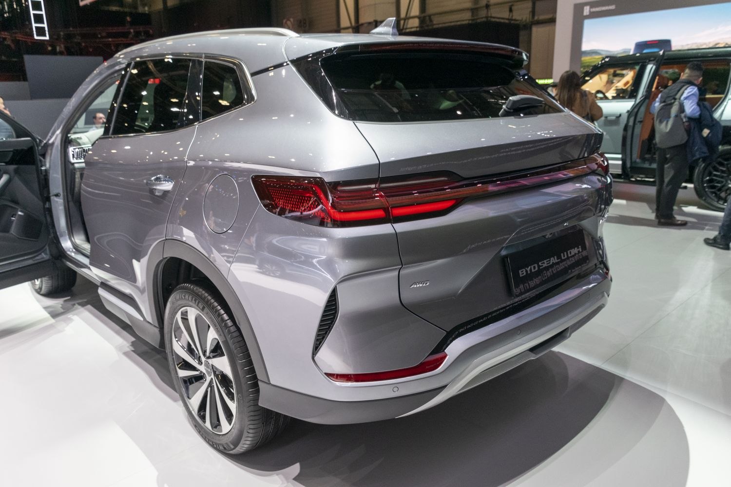 Rear view of an SUV with sleek design and LED tail lights