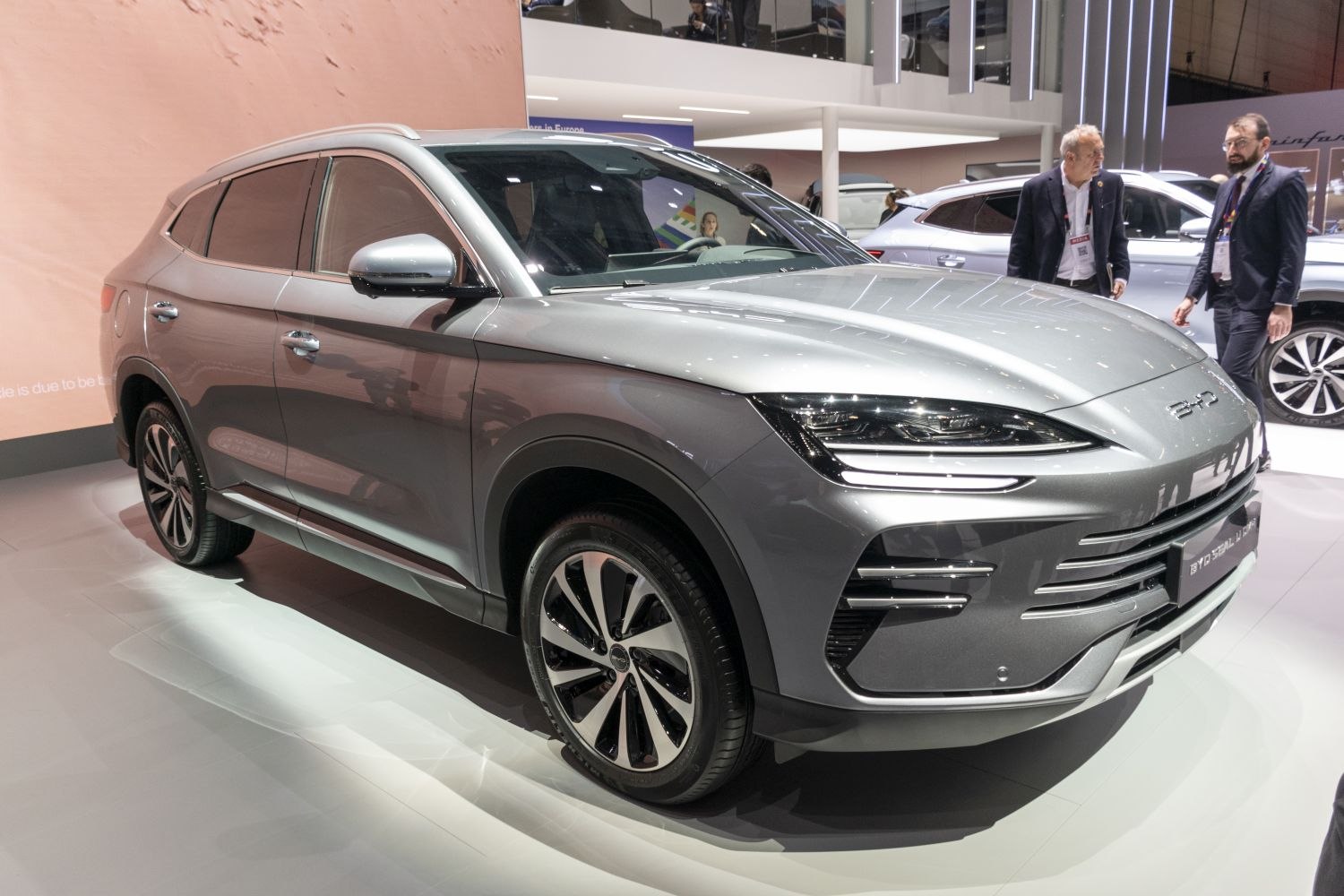 Front three-quarter view highlighting LED headlights and sleek SUV profile