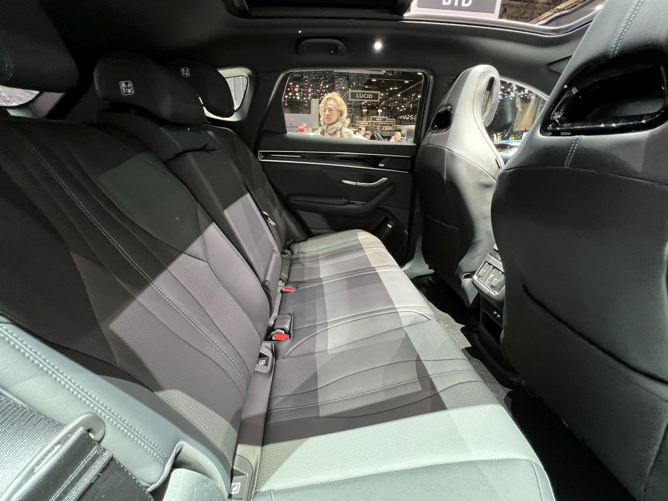 Spacious rear seating with premium upholstery and ergonomic design