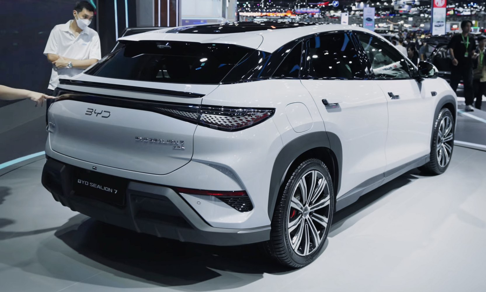 Rear view with sleek taillights and modern alloy wheels
