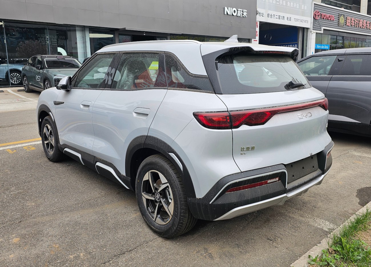 Rear and side view of a compact modern SUV with distinctive tail lights