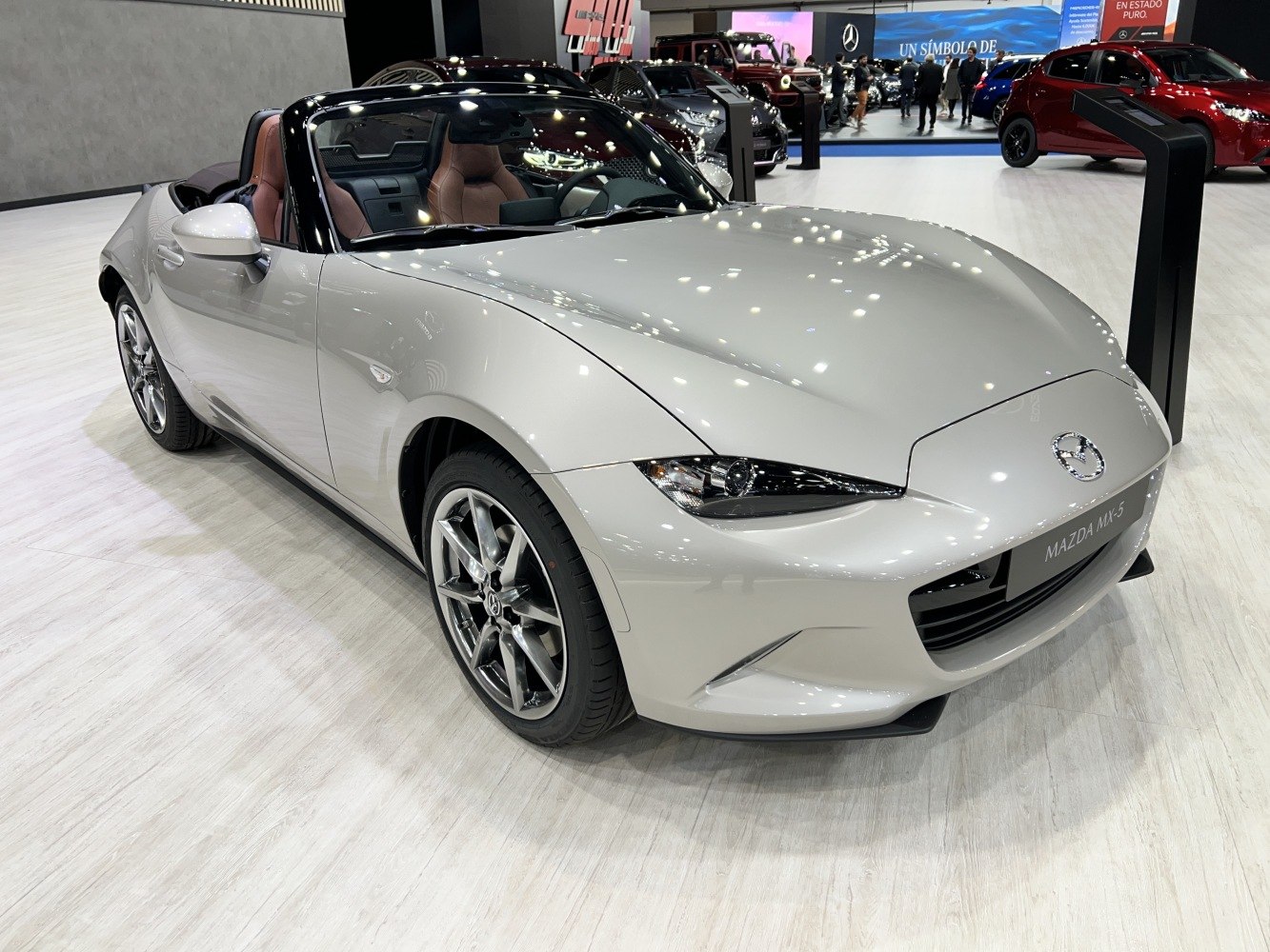 Sporty convertible roadster with alloy wheels and open-top design
