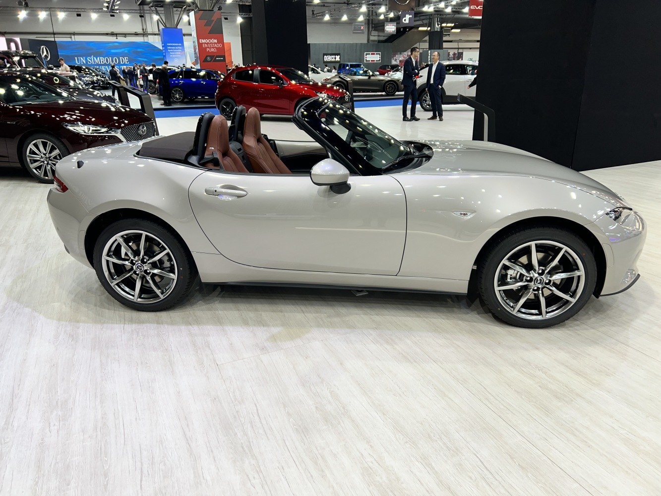 Convertible roadster side profile with alloy wheels