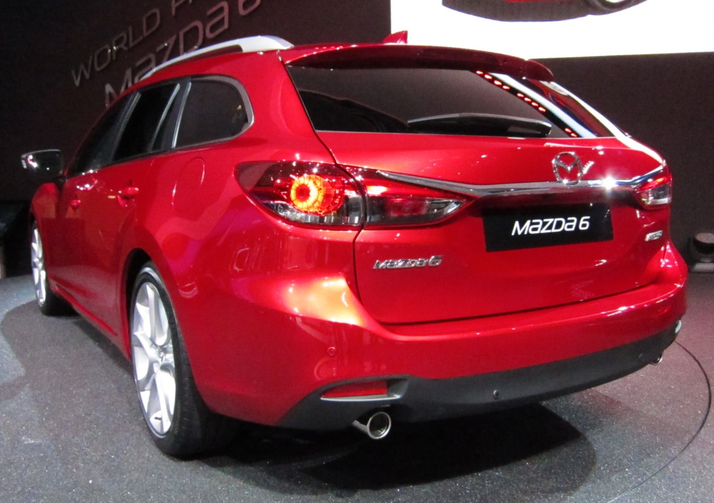 Rear tail light and exhaust of sporty wagon