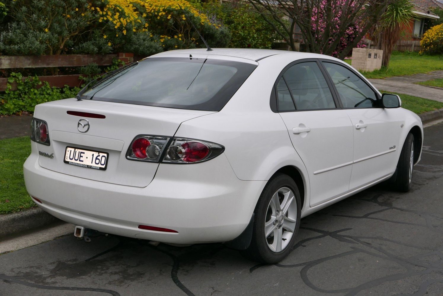 Rear view of a 2005 hatchback featuring distinctive taillights and a smooth rear profile
