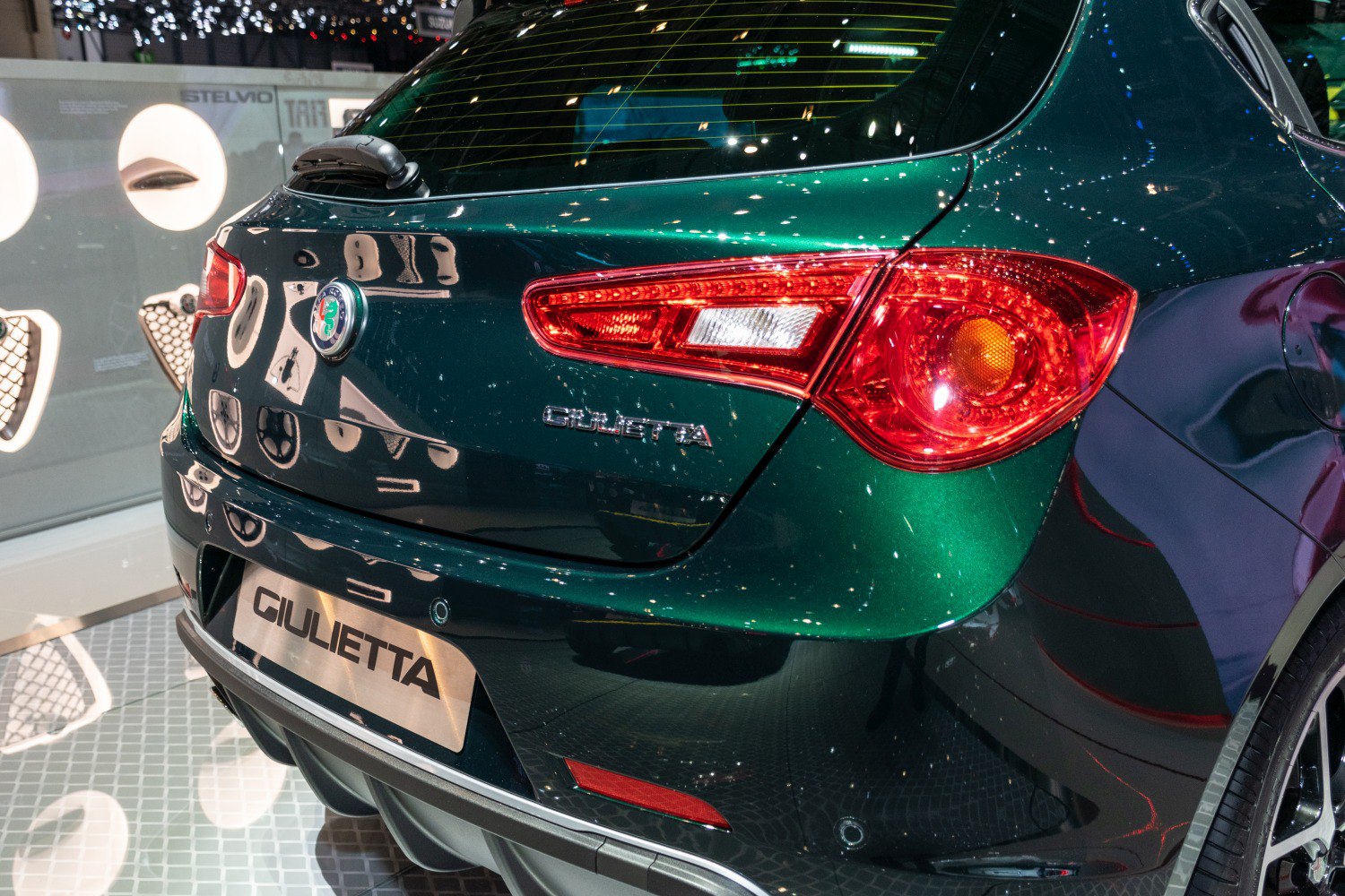 Close-up of rear end and tail light on a hatchback vehicle