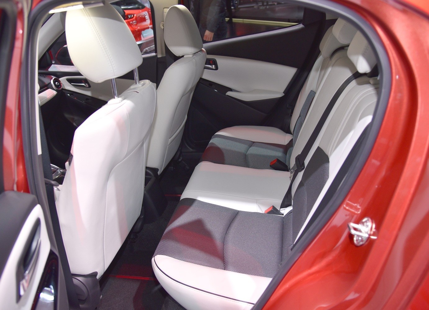 Rear passenger seats and door panel interior